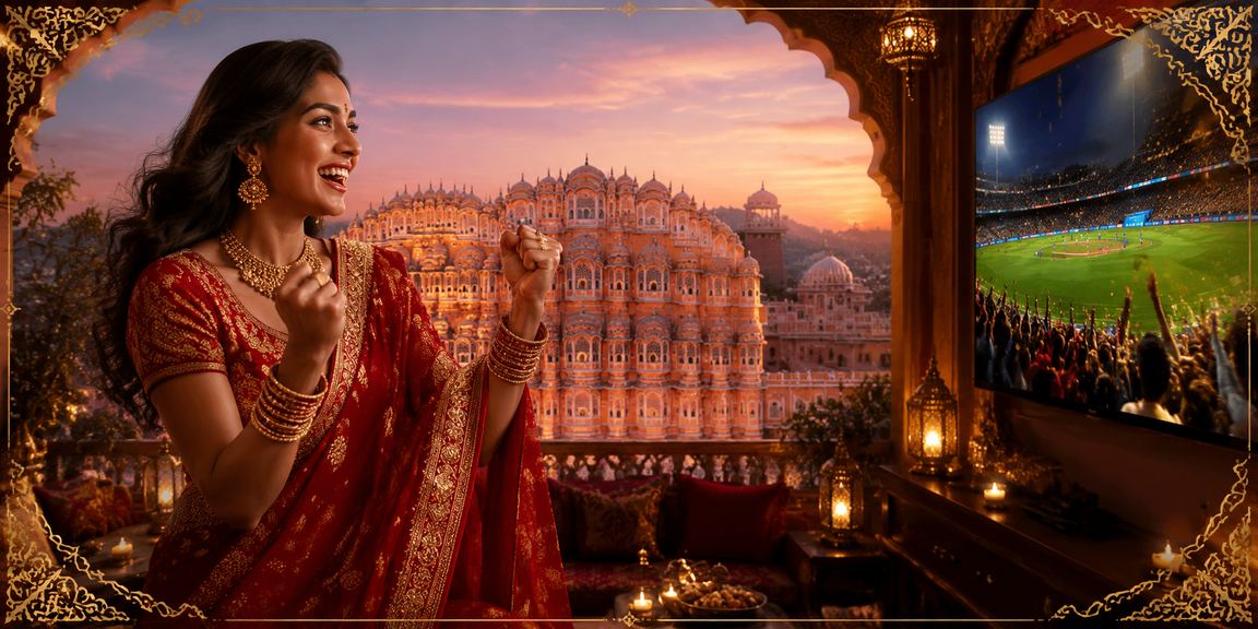 Jaipur Hawa Mahal with Indian cricket betting culture
