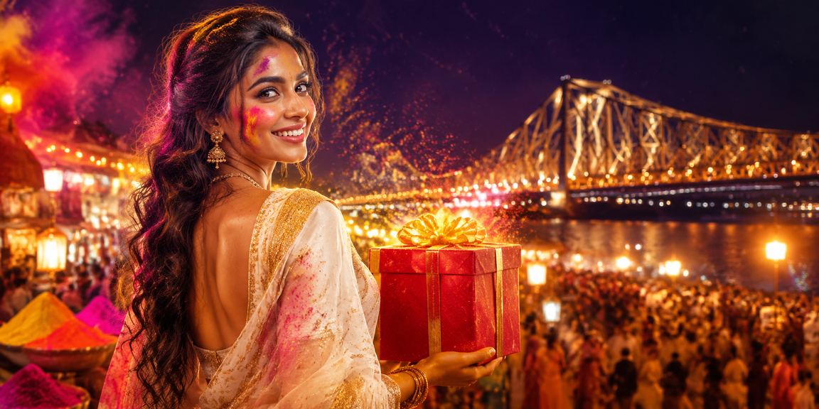 Players enjoying online sports betting in traditional saree attire in Kolkata